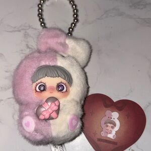 MayMei May I Love You CONFIRMED Plush Pendant with Heart Pink and White